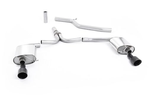 Ligne cat-back 3.0 TDI (double sortie Cerakote noir) MILLTEK – Audi A4 (B8) 3.0 TDI DPF 240 ch – SSXAU438