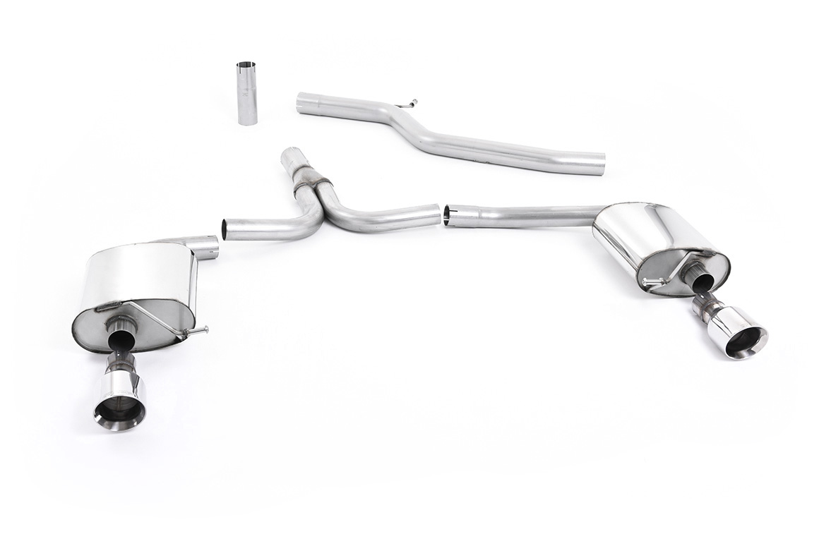 Ligne cat-back 3.0 TDI (2 sorties GT100 A4) MILLTEK – Audi A4 (B8) 3.0 TDI DPF 240 ch – SSXAU270