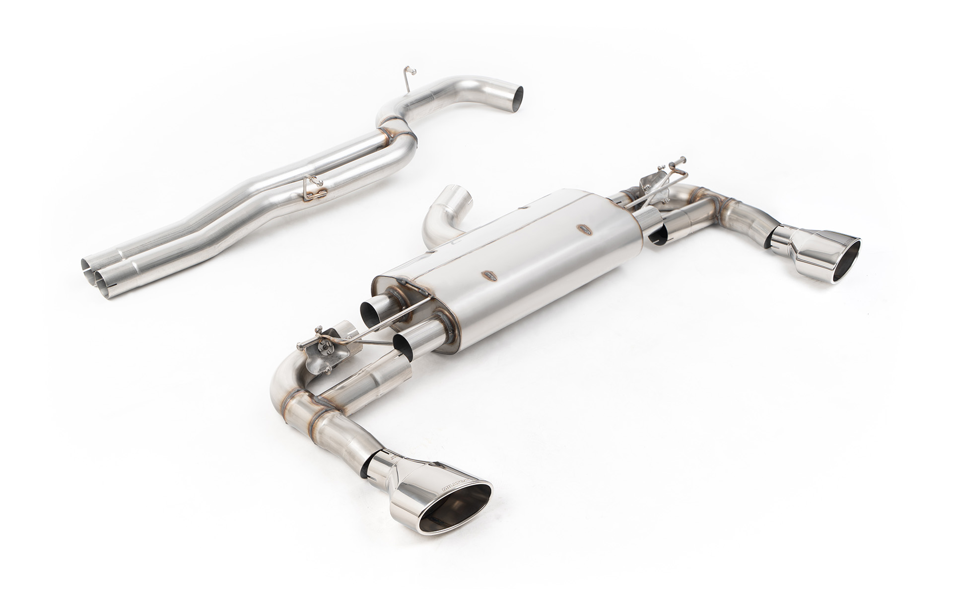 Ligne cat-back 80 mm non résonnée (embouts polis Sportback) MILLTEK – Audi RS3 (8V) 2.5 TFSI 367 ch – SSXAU970