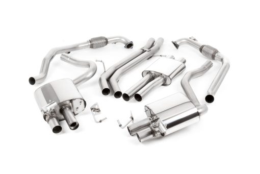 Ligne cat-back résonnée GT-100 titane brûlé (diff. standard) MILLTEK – Audi S4 / S5 – SSXAU643