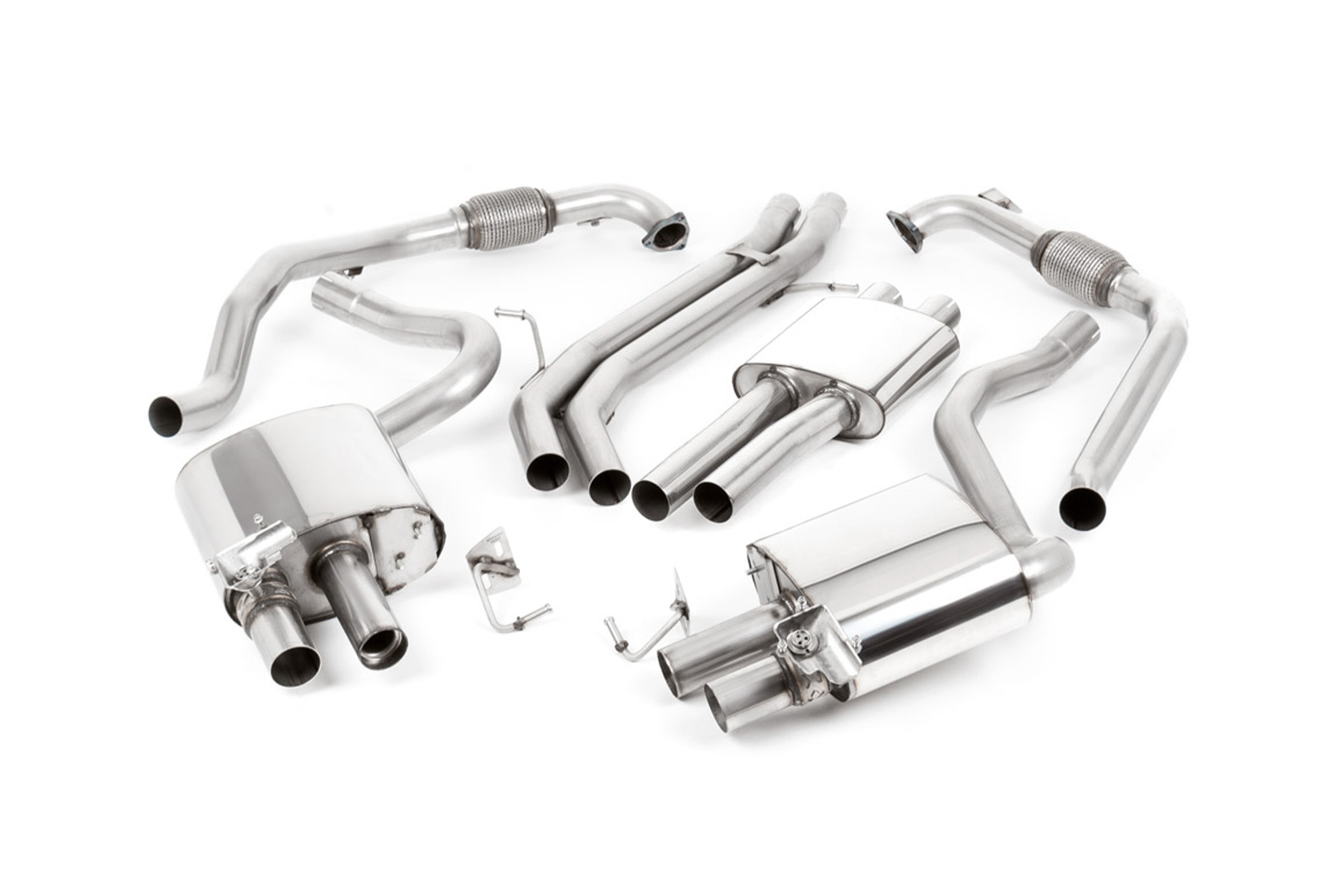 Ligne cat-back résonnée GT-100 titane brûlé (diff. standard) MILLTEK – Audi S4 / S5 – SSXAU643