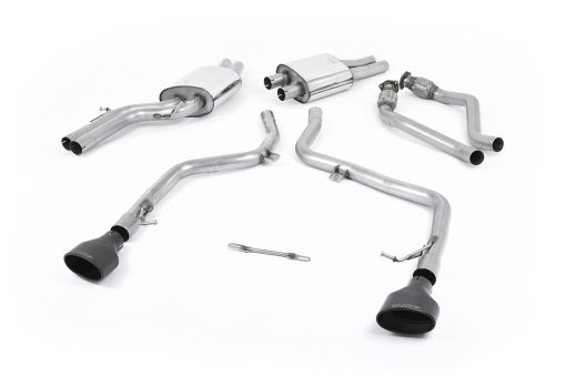 Ligne cat-back Race (2 sorties ovales Cerakote noir) MILLTEK – Audi S4 (B8) 3.0 TFSI 333 ch – SSXAU240