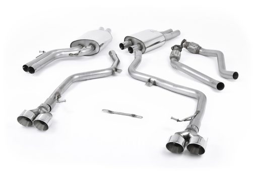 Ligne cat-back Race non résonnée (4 embouts polis S4/S5) MILLTEK – Audi S4 / S5 – SSXAU376