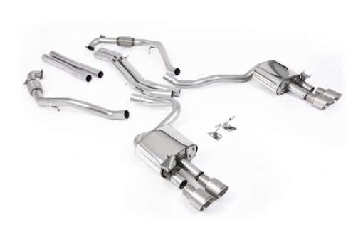 Cat-back non résonnée (4 embouts titane brossé diff. sport) MILLTEK – Audi S5 (F5) 3.0 TFSI 354 ch – SSXAU1115