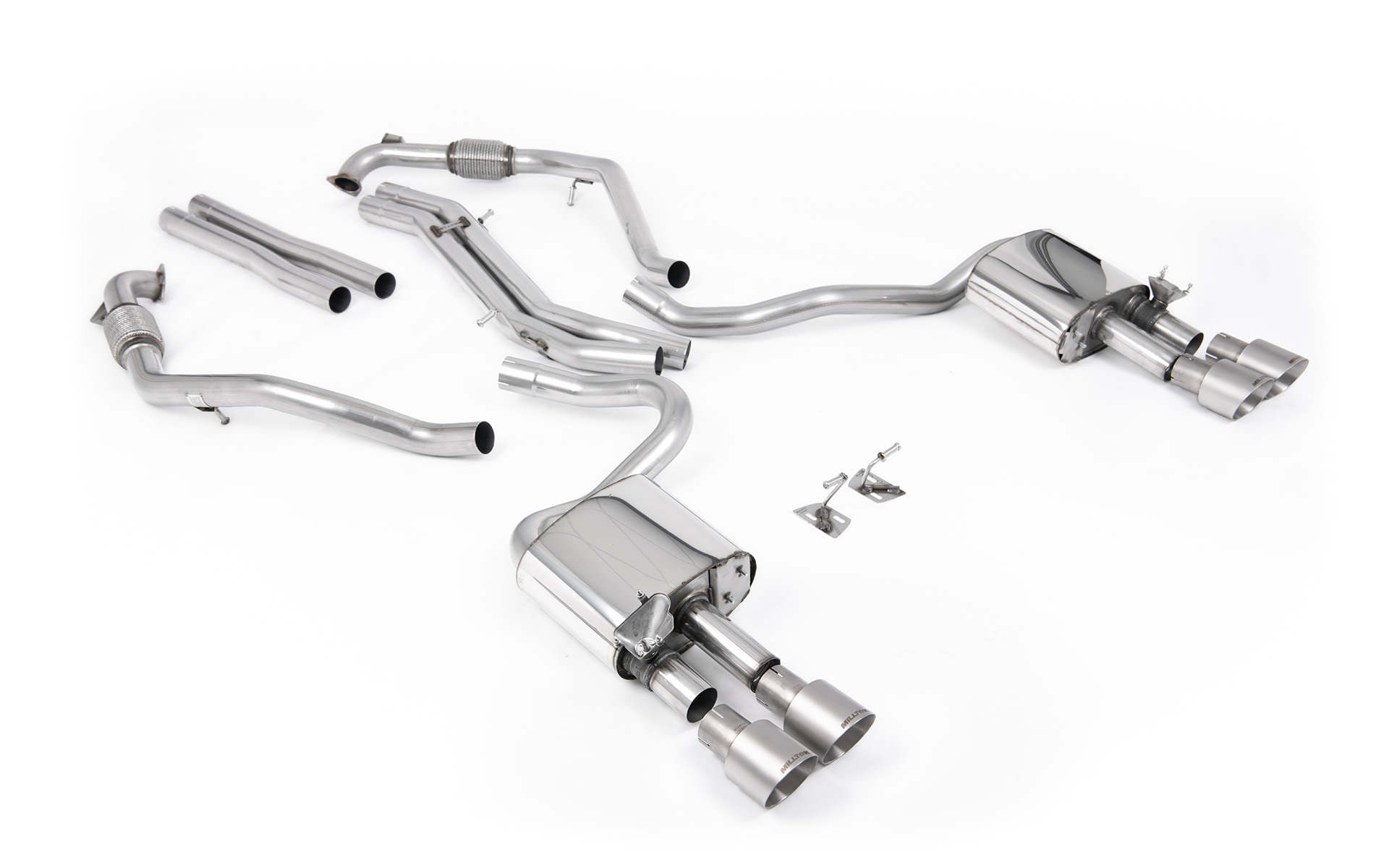 Cat-back non résonnée (4 embouts titane brossé diff. sport) MILLTEK – Audi S5 (F5) 3.0 TFSI 354 ch – SSXAU1115