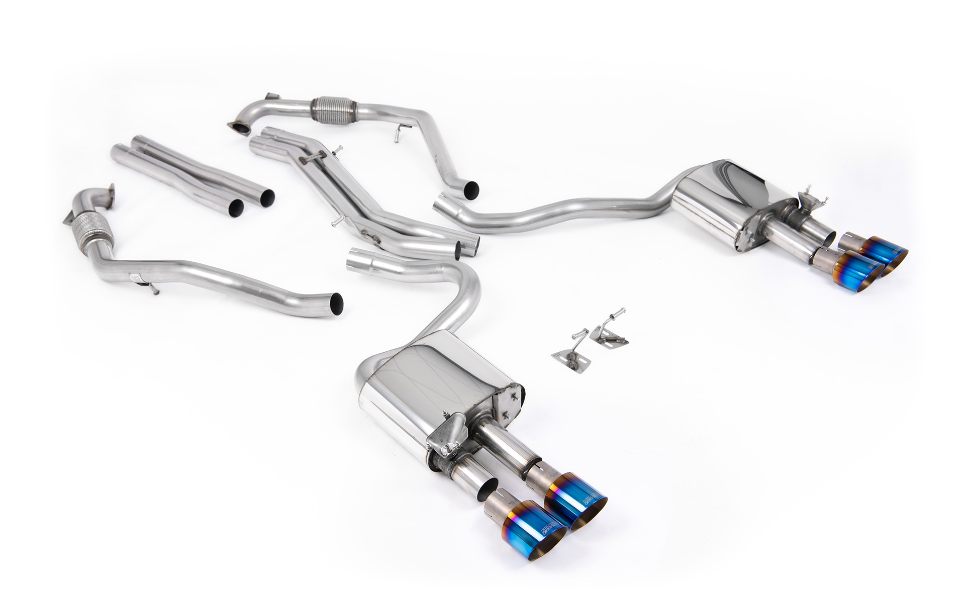 Cat-back non résonnée (4 embouts titane brûlé diff. sport) MILLTEK – Audi S5 (F5) 3.0 TFSI 354 ch – SSXAU1116