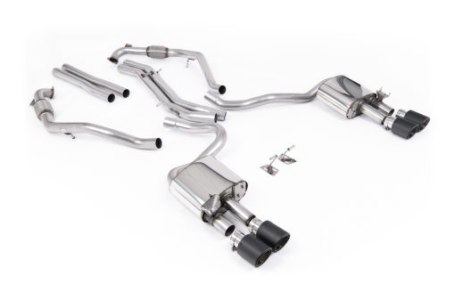 Cat-back non résonnée (4 embouts carbone diff. sport) MILLTEK – Audi S5 (F5) 3.0 TFSI 354 ch – SSXAU1117