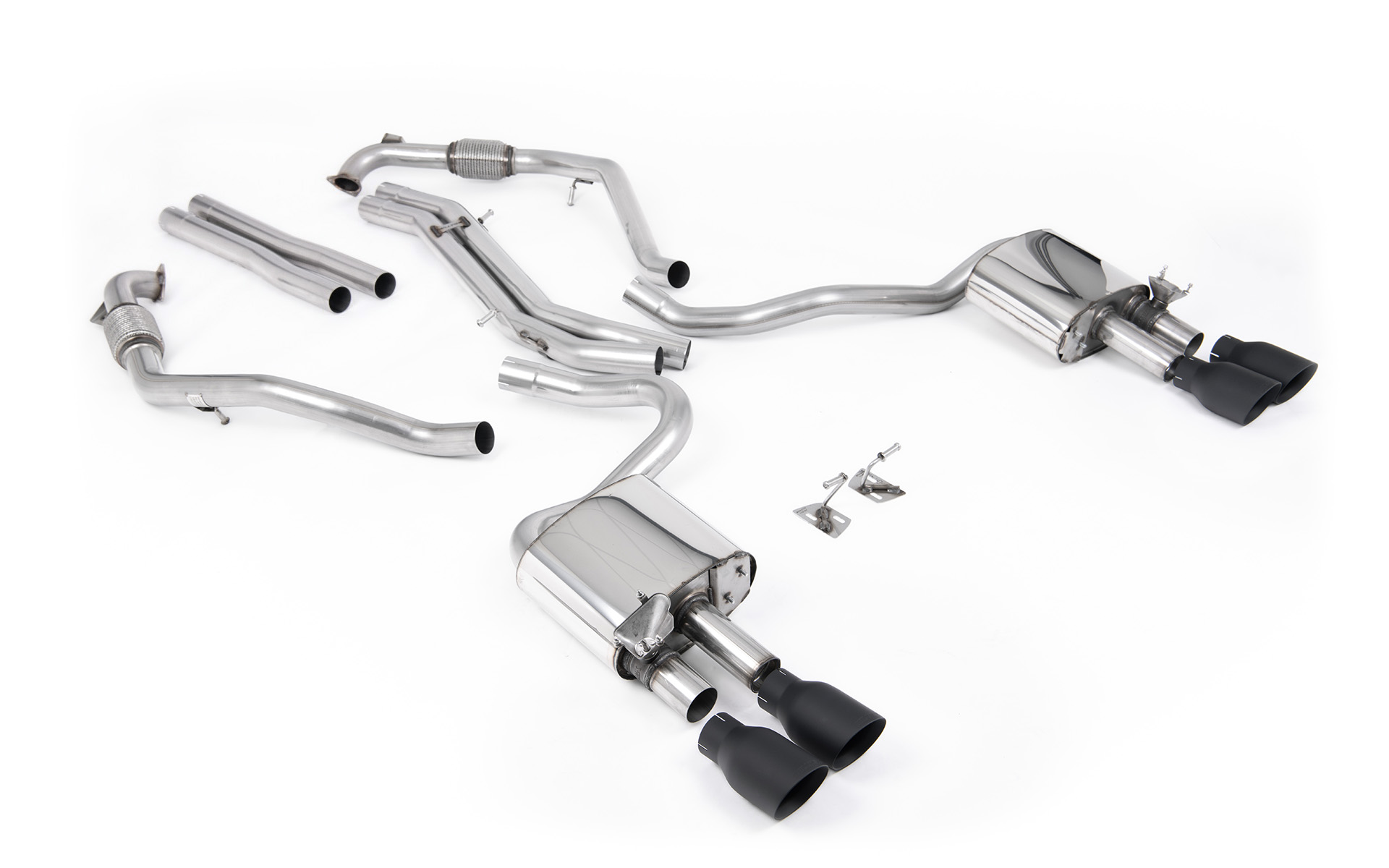 Cat-back non résonnée (4 embouts noir Cerakote diff. sport) MILLTEK – Audi S5 (F5) 3.0 TFSI 354 ch – SSXAU1114