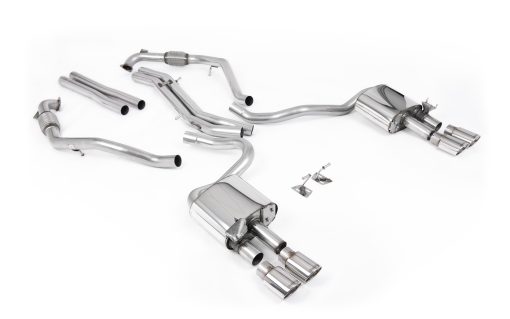 Cat-back non résonnée (4 embouts ovales polis diff. sport) MILLTEK – Audi S5 (F5) 3.0 TFSI 354 ch – SSXAU1119