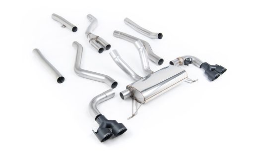 Ligne cat-back (quatre embouts GT-100 noirs sans GPF) MILLTEK – BMW Série 3 / Série 4 – SSXBM1274