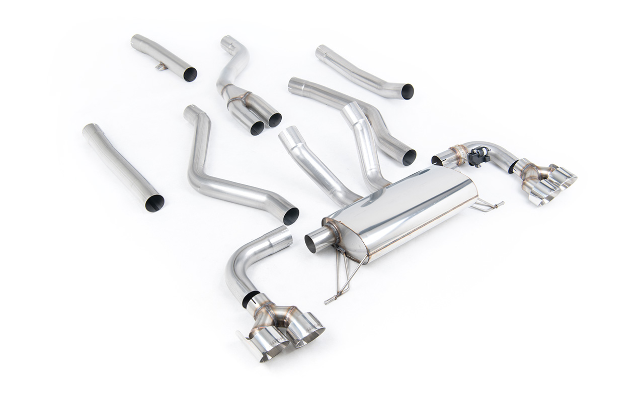 Ligne cat-back (quatre embouts GT-100 polis sans GPF) MILLTEK – BMW Série 3 / Série 4 – SSXBM1273