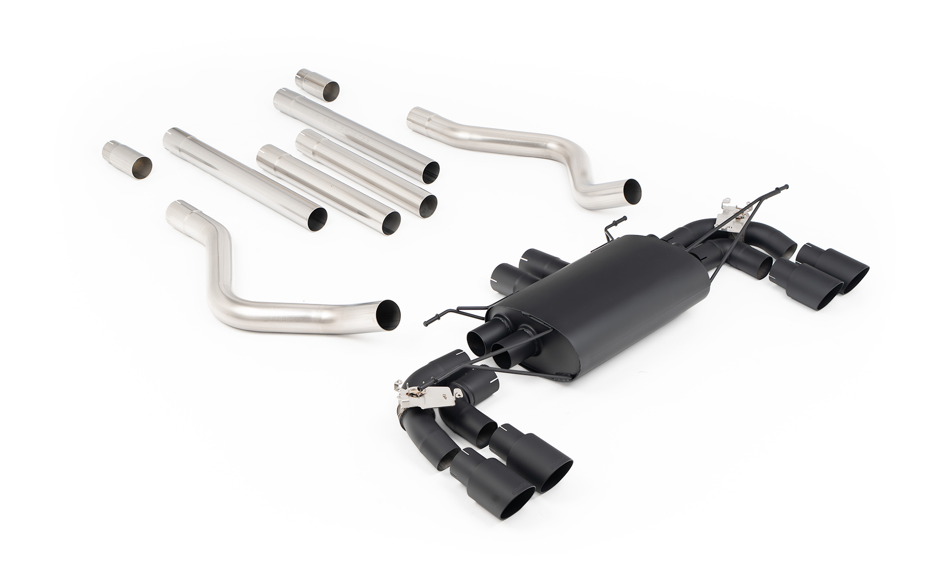 Ligne GPF-back non résonnée à valves noire (GT-90 noir 110) MILLTEK – Land Rover Defender (L663) 5.0 V8 Compressor – SSXLR257