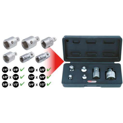 Coffret d'augmentateurs & réducteurs KS TOOLS – 911.0106