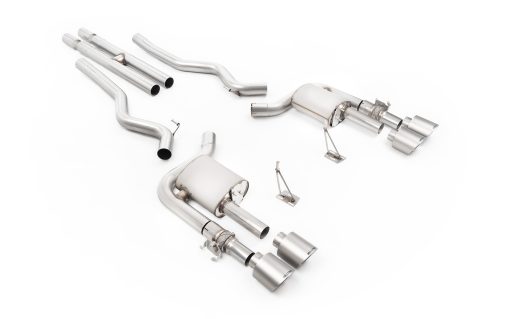 Cat-back à valves tube en H (embouts titane brossé GT500) MILLTEK – Ford Mustang Shelby (III) GT 500 5.8 V8 Compressor 760 ch – SSXFD460