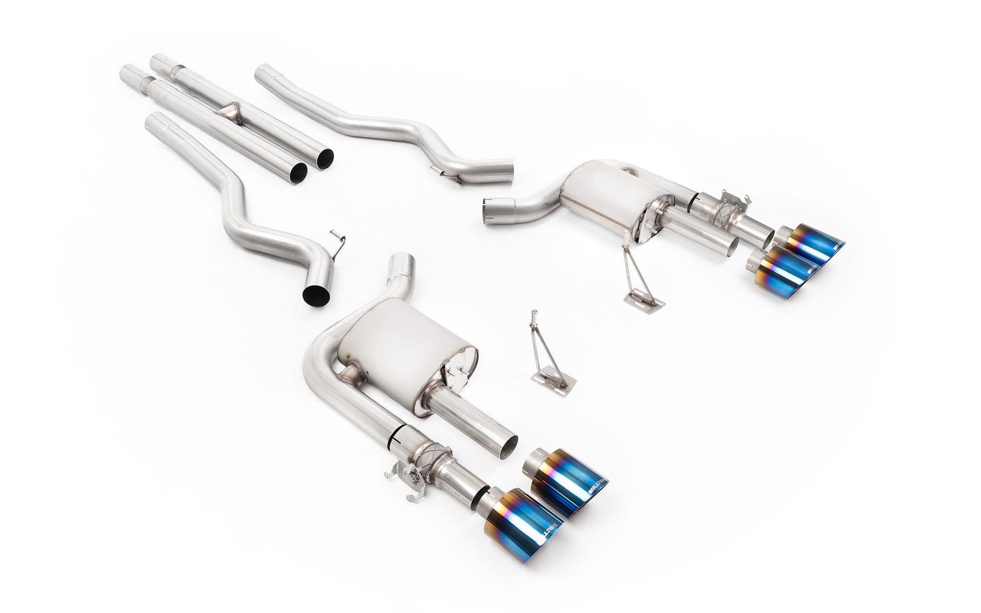 Cat-back à valves tube en H (embouts titane brûlé GT500) MILLTEK – Ford Mustang Shelby (III) GT 500 5.8 V8 Compressor 760 ch – SSXFD462