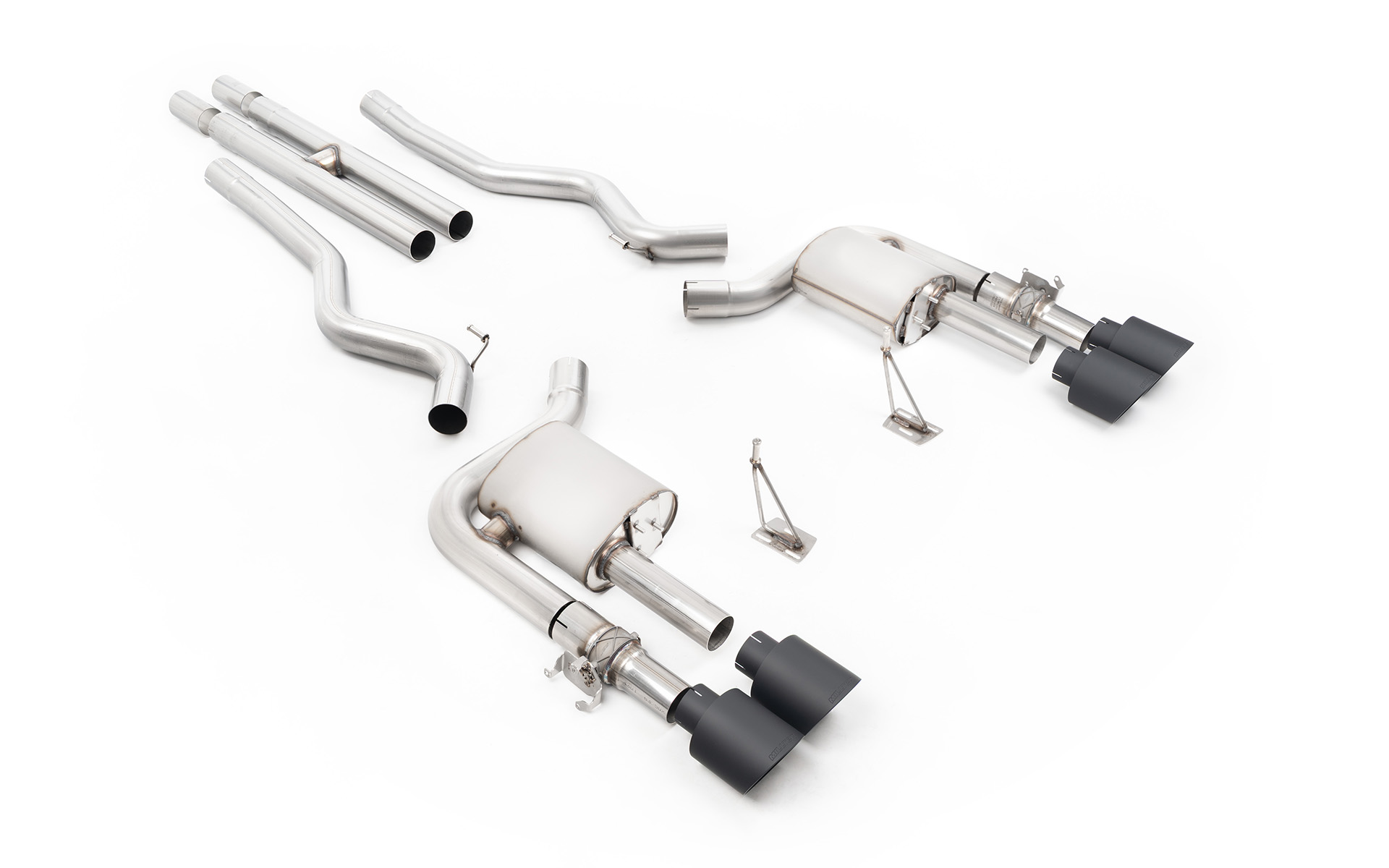 Cat-back à valves tube en H (embouts noir Cerakote GT500) MILLTEK – Ford Mustang Shelby (III) GT 500 5.8 V8 Compressor 760 ch – SSXFD459