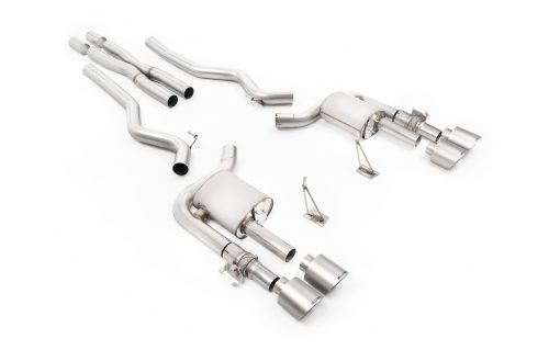 Cat-back à valves tube en X (embouts titane brossé GT500) MILLTEK – Ford Mustang Shelby (III) GT 500 5.8 V8 Compressor 760 ch – SSXFD456