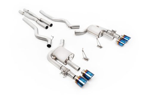 Cat-back à valves tube en X (embouts titane brûlé GT500) MILLTEK – Ford Mustang Shelby (III) GT 500 5.8 V8 Compressor 760 ch – SSXFD457