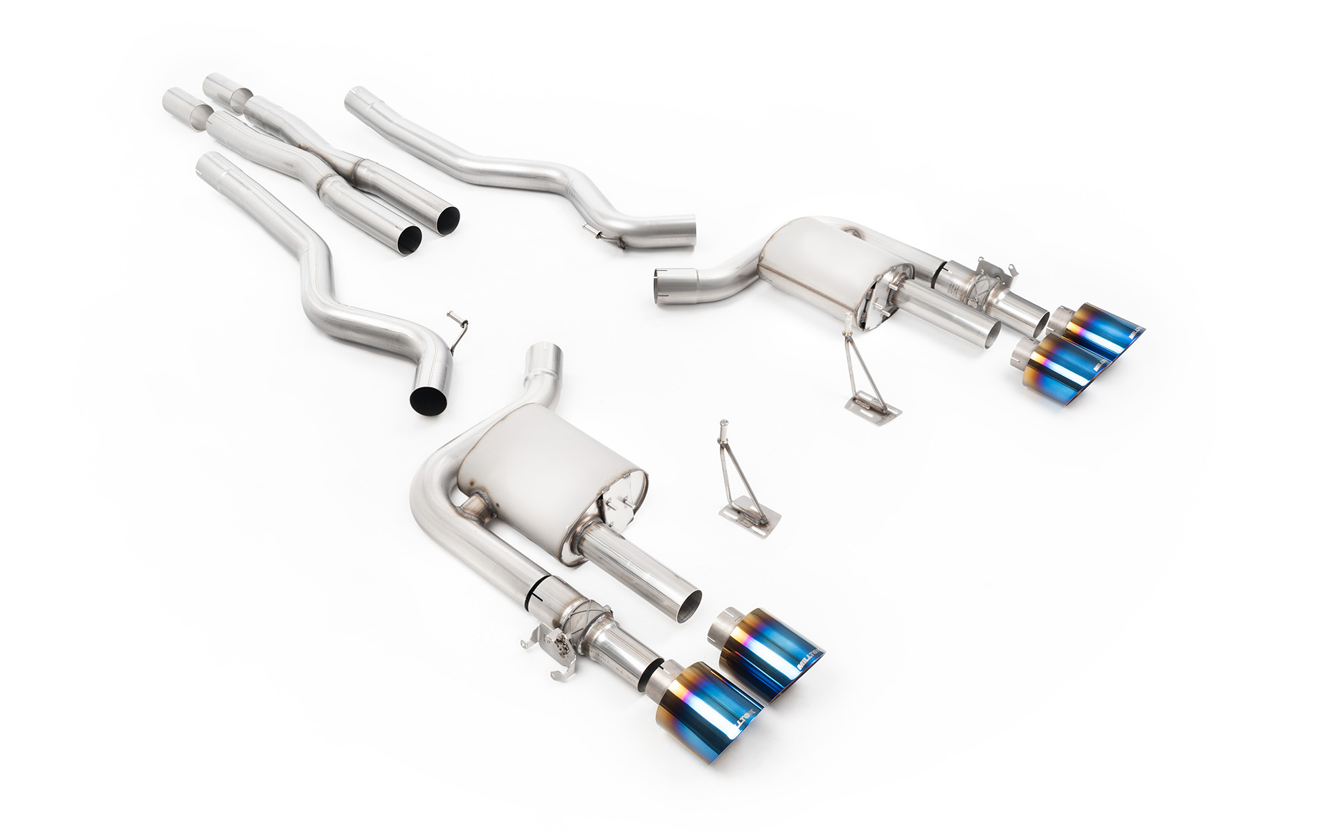 Cat-back à valves tube en X (embouts titane brûlé GT500) MILLTEK – Ford Mustang Shelby (III) GT 500 5.8 V8 Compressor 760 ch – SSXFD457