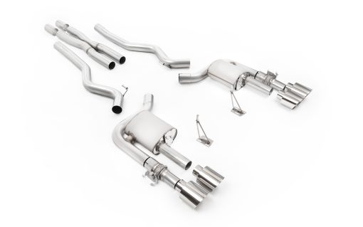 Cat-back à valves tube en X (embouts polis GT500) MILLTEK – Ford Mustang Shelby (III) GT 500 5.8 V8 Compressor 760 ch – SSXFD454