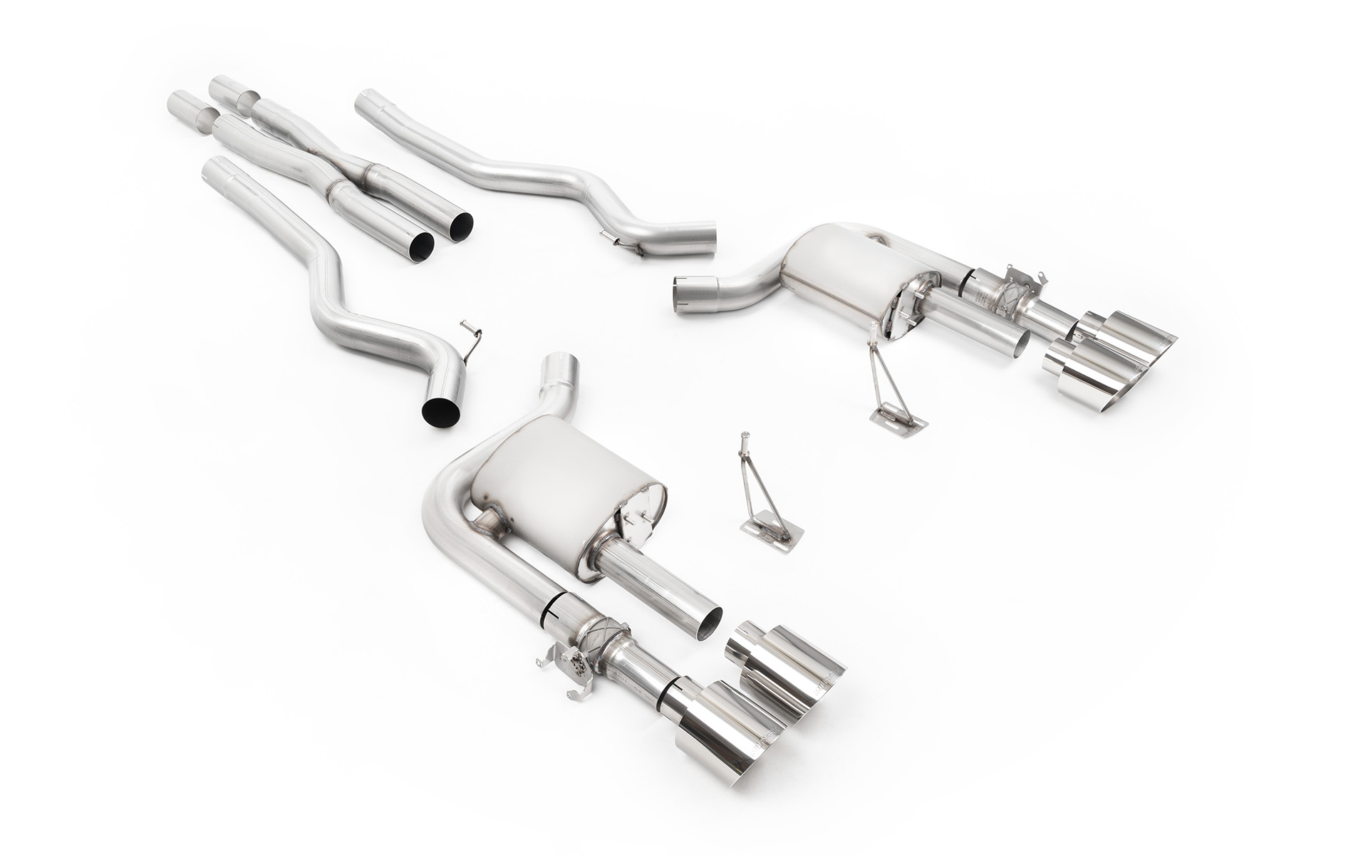 Cat-back à valves tube en X (embouts polis GT500) MILLTEK – Ford Mustang Shelby (III) GT 500 5.8 V8 Compressor 760 ch – SSXFD454