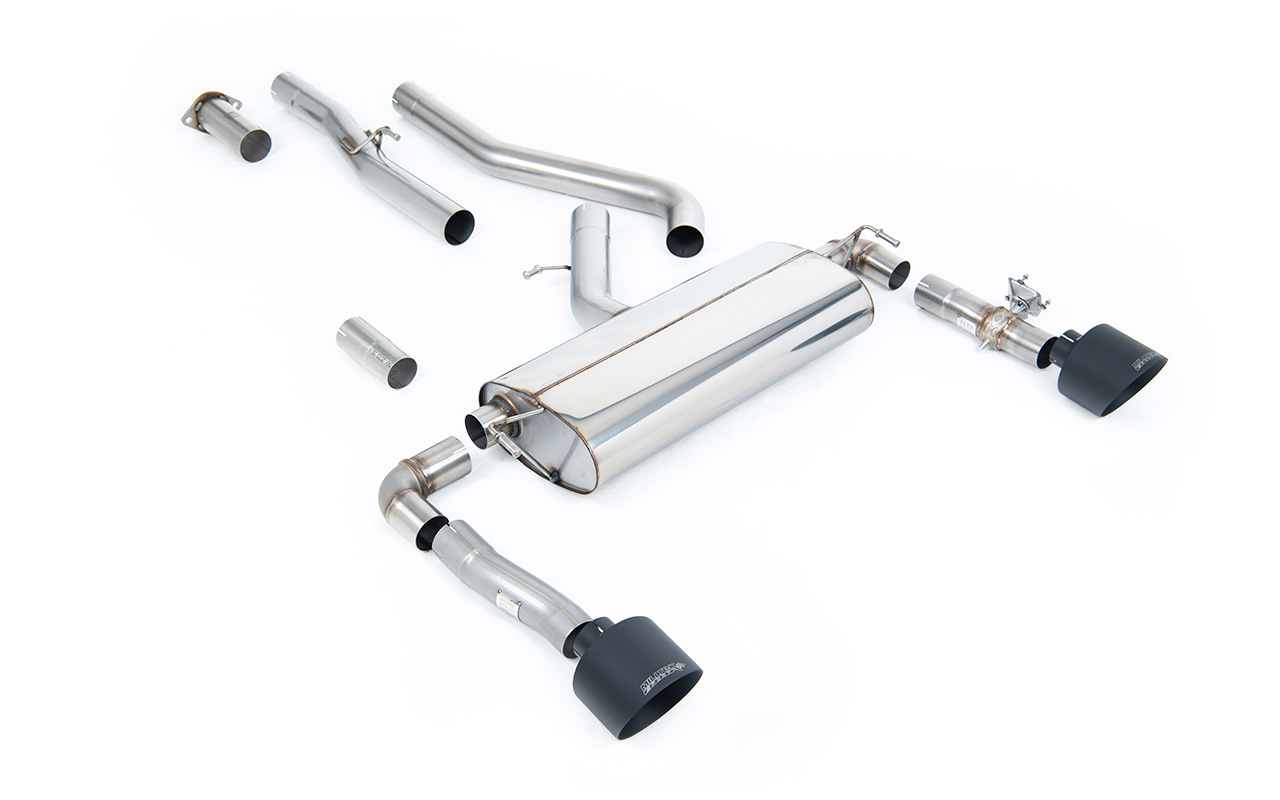 Ligne GPF-back à valves (embouts GT-139 Cerakote noir) MILLTEK – Hyundai Kona 2.0T "N" 280 ch – SSXHY172