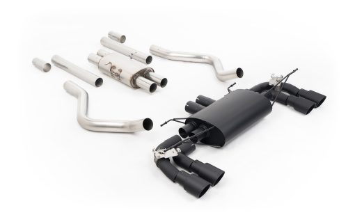 Ligne GPF-back résonnée à valves noire (GT-90 noir 110) MILLTEK – Land Rover Defender (L663) 5.0 V8 Compressor – SSXLR258