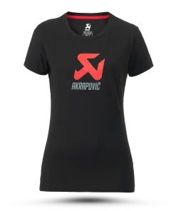 T-shirt Logo noir et rouge femme AKRAPOVIC – Image 2