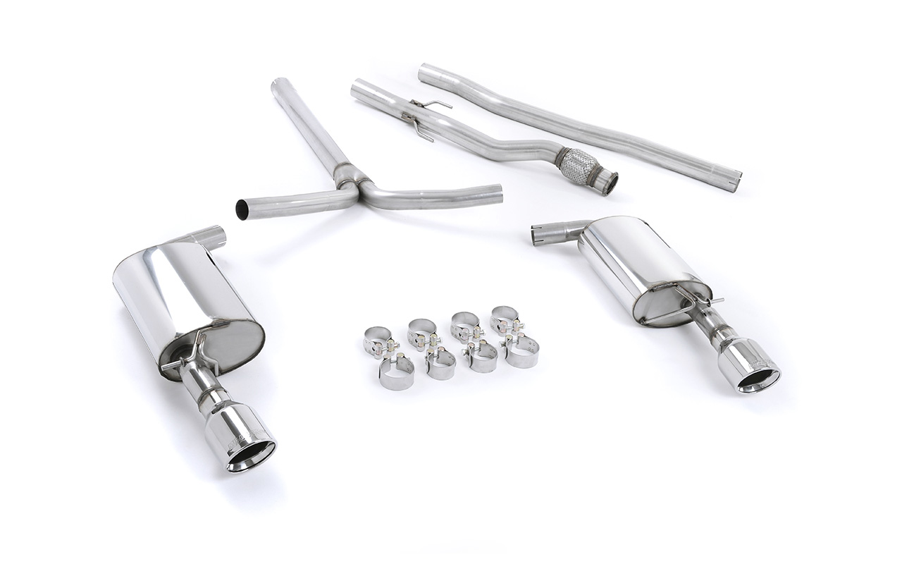 Ligne cat-back (double embout JET poli) MILLTEK – MINI Clubman (R55) 1.6 Turbo