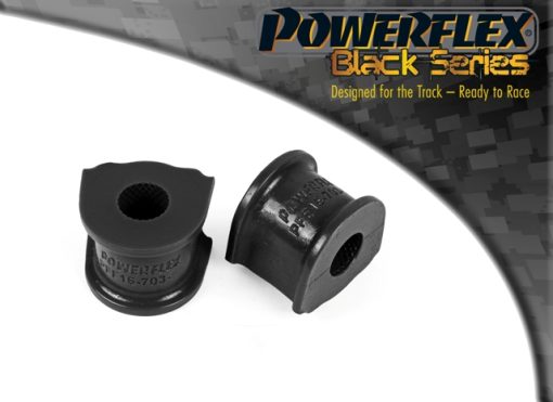Silentblocs de barre anti-roulis Ø17 mm "Black Series" (paire) POWERFLEX – Fiat Stilo / Bravo – PFF16-703-17BLK