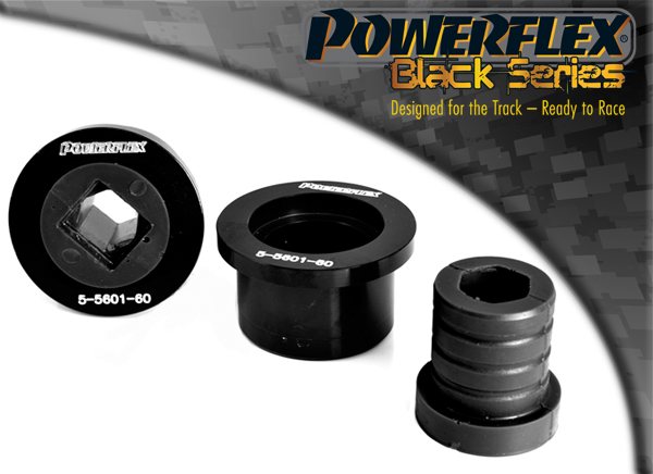 Silentblocs de triangles avant Ø60 mm "Black Series" avec inserts en alu (paire) POWERFLEX – BMW Série 3 (E46) – PFF5-5601-60BLK
