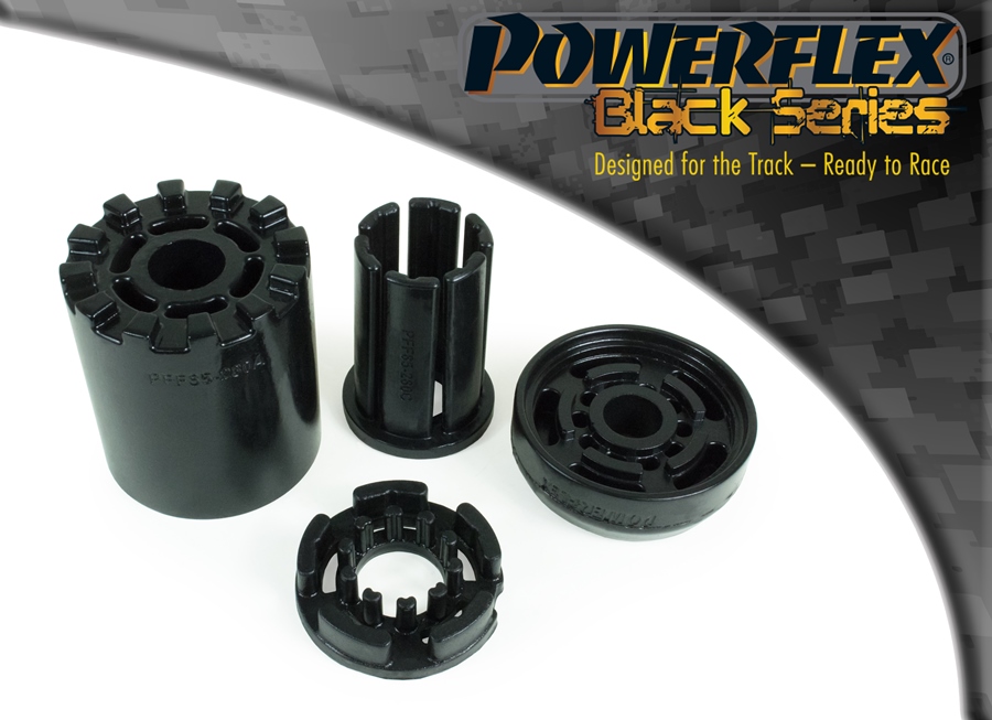 Silentblocs et inserts de support moteur inférieur avant "Black Series" POWERFLEX – Seat Ibiza (II 6K) Cupra 1.8 T 156 ch – PFF85-280BLK