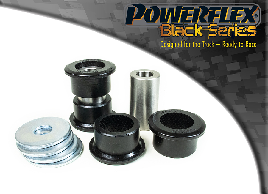 Silentblocs inférieurs de bras oscillant arrière "Black Series" (paire) POWERFLEX – Fiat 124 Spider / Mazda MX-5 – PFR36-611BLK