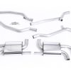 Ligne cat-back non résonnée (embouts d'origine 4.8 V8) MILLTEK – Porsche Cayenne (II 958) Turbo 4.8T V8 500 ch – SSXPO108