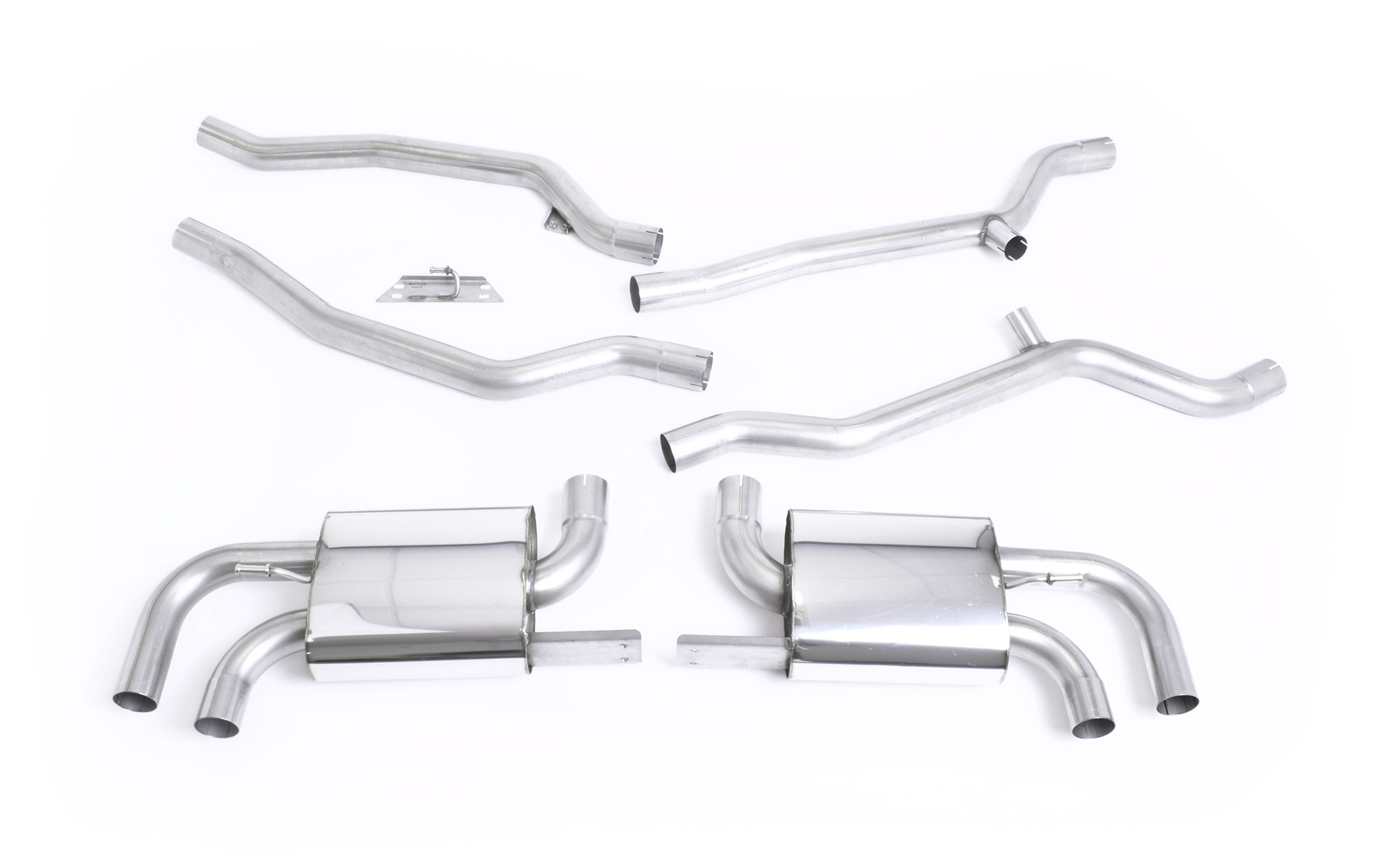 Ligne cat-back non résonnée (embouts d'origine 4.8 V8) MILLTEK – Porsche Cayenne (II 958) Turbo 4.8T V8 500 ch – SSXPO108