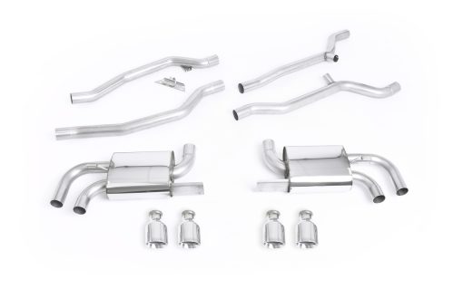 Ligne cat-back non résonnée (embouts style Cup polis) MILLTEK – Porsche Cayenne (II 958) Turbo 4.8T V8 500 ch – SSXPO110