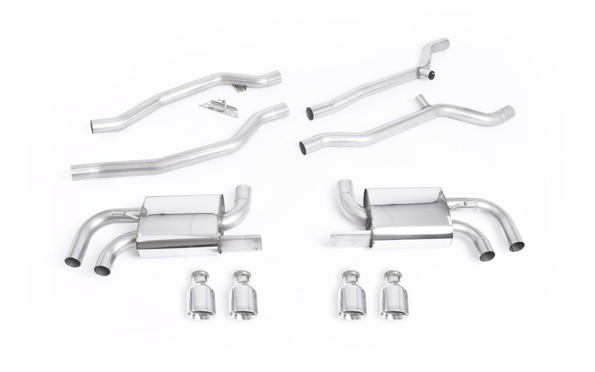Ligne cat-back non résonnée (embouts style Cup polis) MILLTEK – Porsche Cayenne (II 958) Turbo 4.8T V8 500 ch – SSXPO110