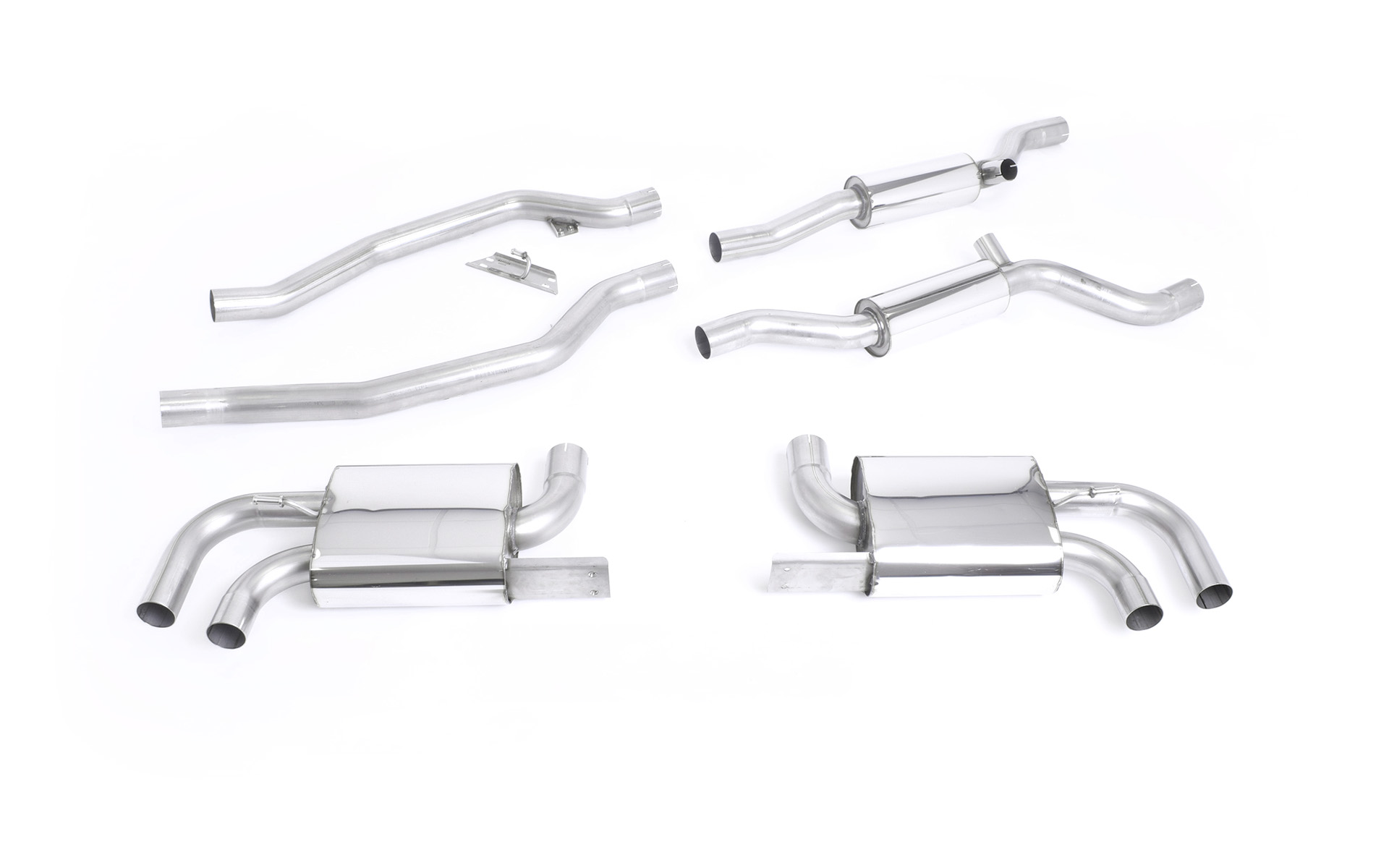 Ligne cat-back résonnée (embouts d'origine 4.8 V8) MILLTEK – Porsche Cayenne (II 958) Turbo 4.8T V8 500 ch – SSXPO109