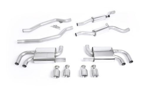 Ligne cat-back résonnée (embouts style Cup polis) MILLTEK – Porsche Cayenne (II 958) Turbo 4.8T V8 500 ch – SSXPO111