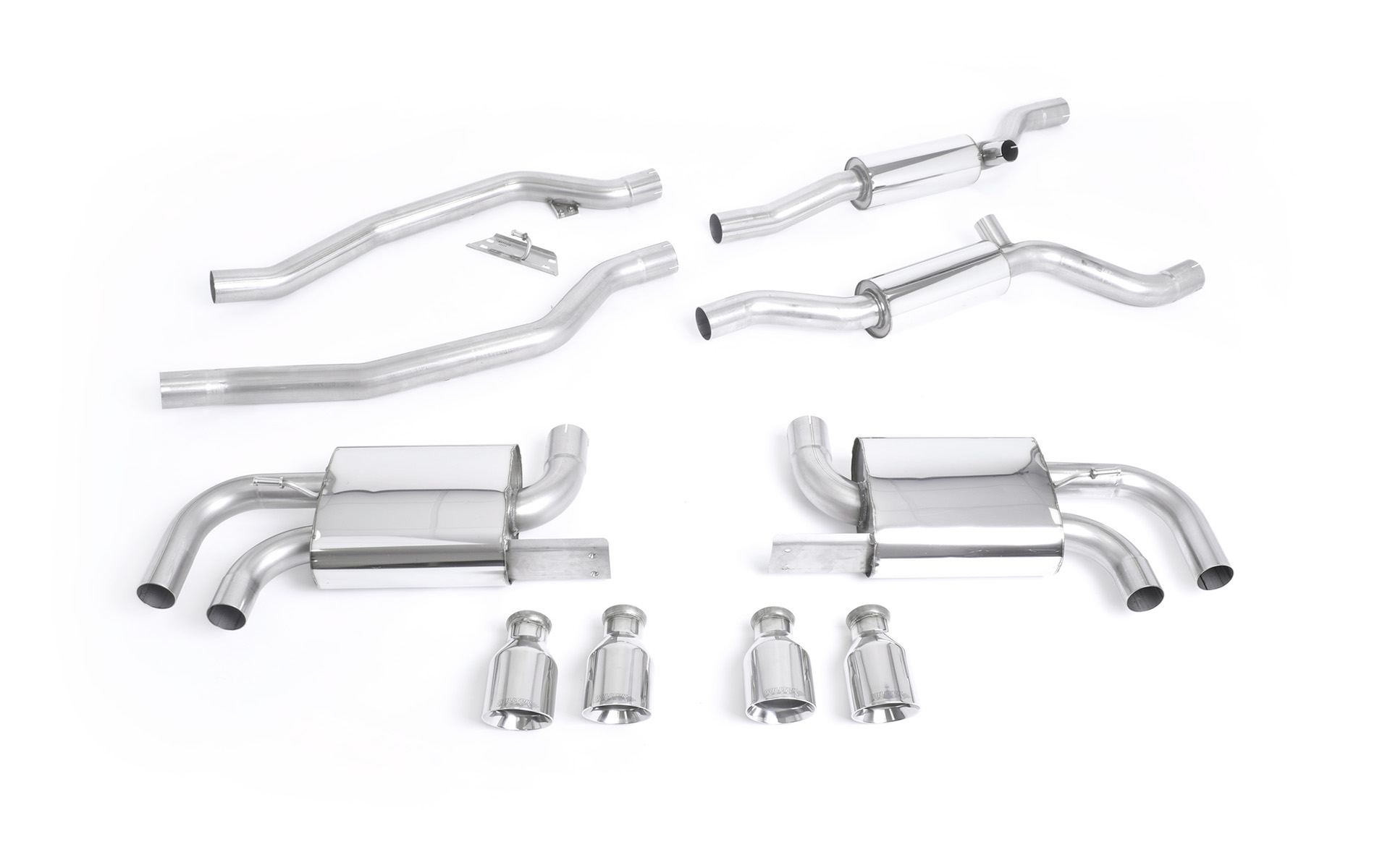 Ligne cat-back résonnée (embouts style Cup polis) MILLTEK – Porsche Cayenne (II 958) Turbo 4.8T V8 500 ch – SSXPO111