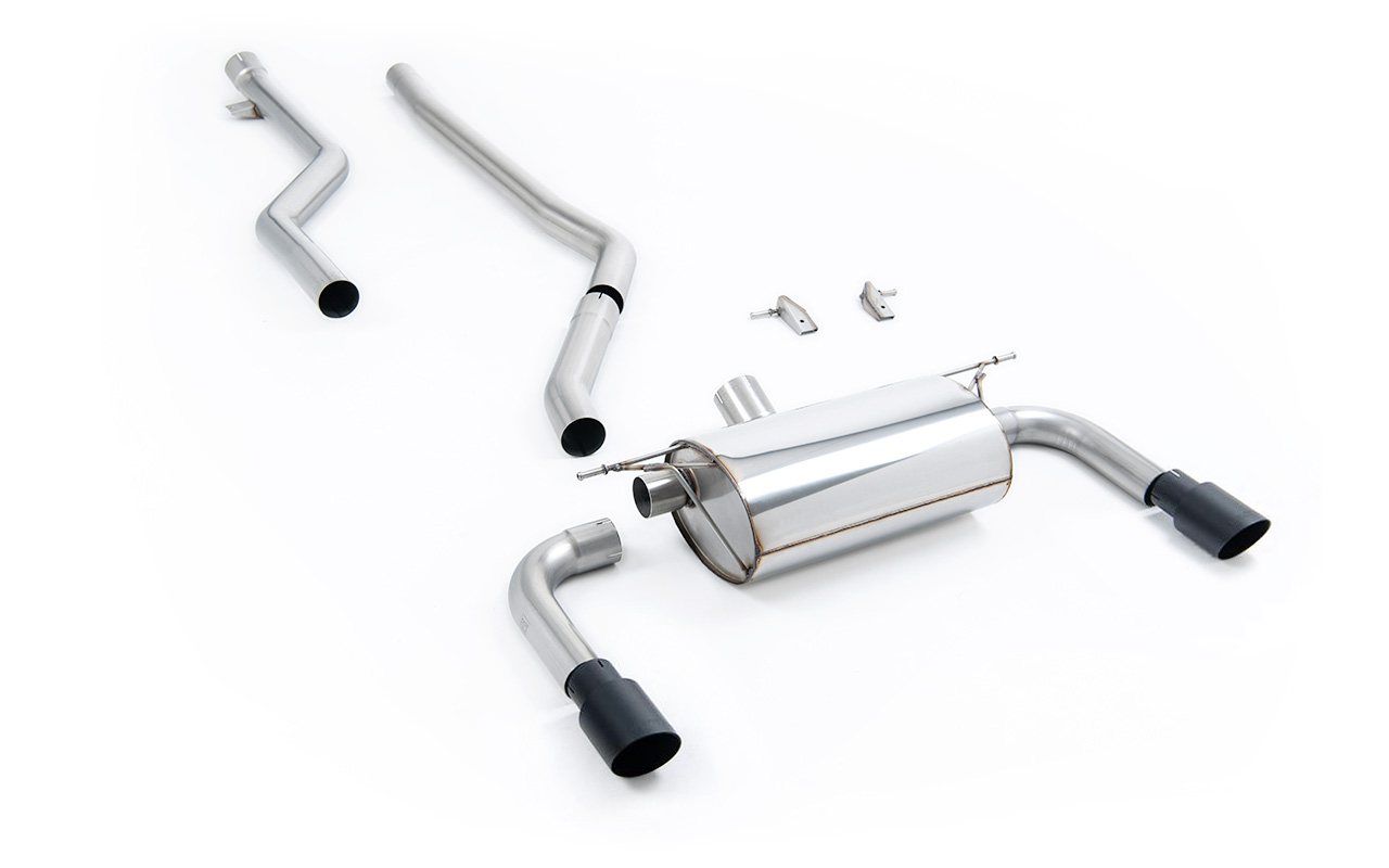 Ligne cat-back race (sorties GT-90 Cerakote noir) MILLTEK – BMW Série 3 (F3X) 320i 184 ch – SSXBM1073