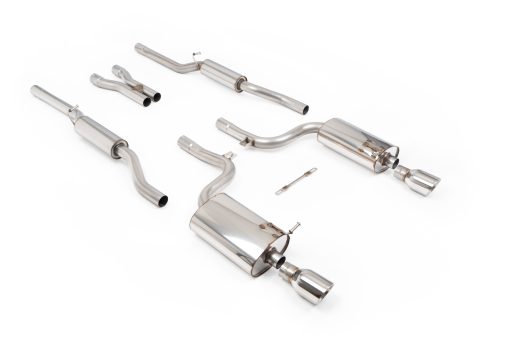 Ligne cat-back résonnée (embouts polis V6 / V8) MILLTEK – Audi A4 Cabrio / S4 – SSXAU296