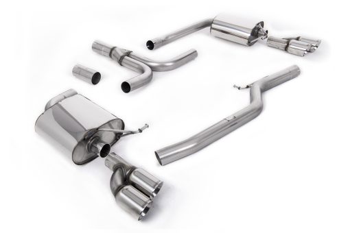 Ligne cat-back 3.0 TDI (4 sorties GT80 polies) MILLTEK – Audi A5 (8T) 3.0 TDI – SSXAU274