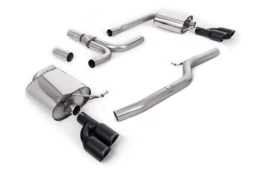 Ligne cat-back (4 sorties GT-80 noires 3.0 TDI) MILLTEK – Audi A5 (8T) 3.0 TDI – SSXAU663