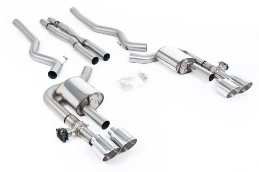 Ligne cat-back à valves (X-pipe embouts polis) MILLTEK – Ford Mustang (VII, VI) 5.0 V8 – SSXFD416