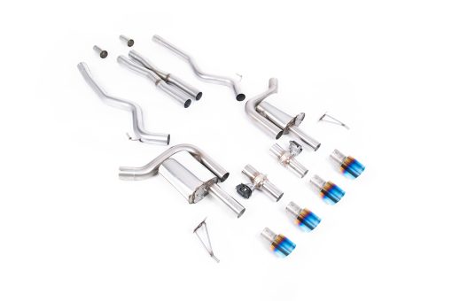 Cat-back à valves tube en X (embouts titane brûlé GT) MILLTEK – Ford Mustang (VII) GT 5.0 V8 – SSXFD428
