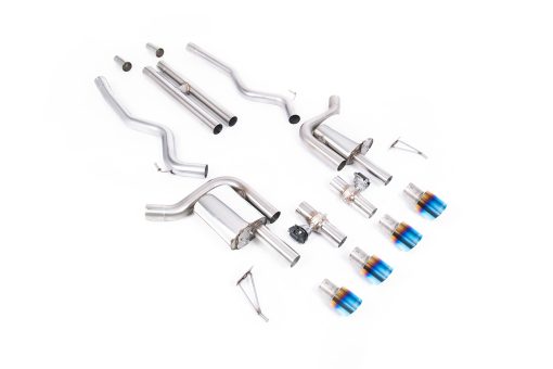Cat-back à valves tube en H (embouts titane brûlé GT) MILLTEK – Ford Mustang (VII) GT 5.0 V8 – SSXFD432
