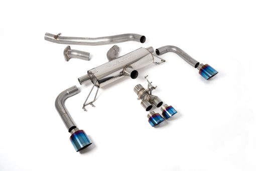 Cat-back secondaire non résonné (embouts titane brûlé BVM) MILLTEK – Toyota Corolla GR 1.6T 304 ch – SSXTY148