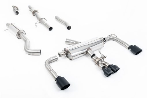 Cat-back primaire résonné (embouts Cerakote noir BVM) MILLTEK – Toyota Corolla GR 1.6T 304 ch – SSXTY160