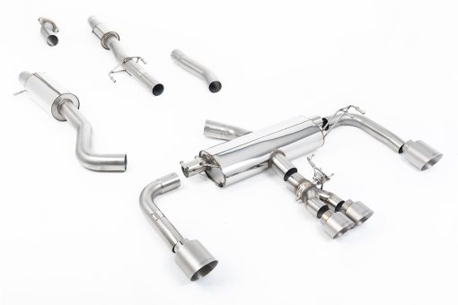 Cat-back primaire résonné (embouts titane brossé BVM) MILLTEK – Toyota Corolla GR 1.6T 304 ch – SSXTY161